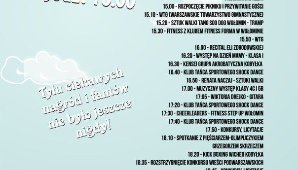 Zapraszamy Na Piknik Rodzinny Przy Zespole Szkół Nr 5 W Wołominie