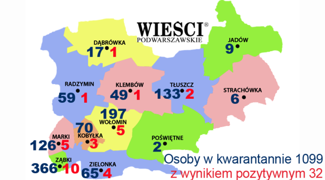 Sytuacja epidemiologiczna na terenie powiatu wołomińskiego związana z koronawirusem